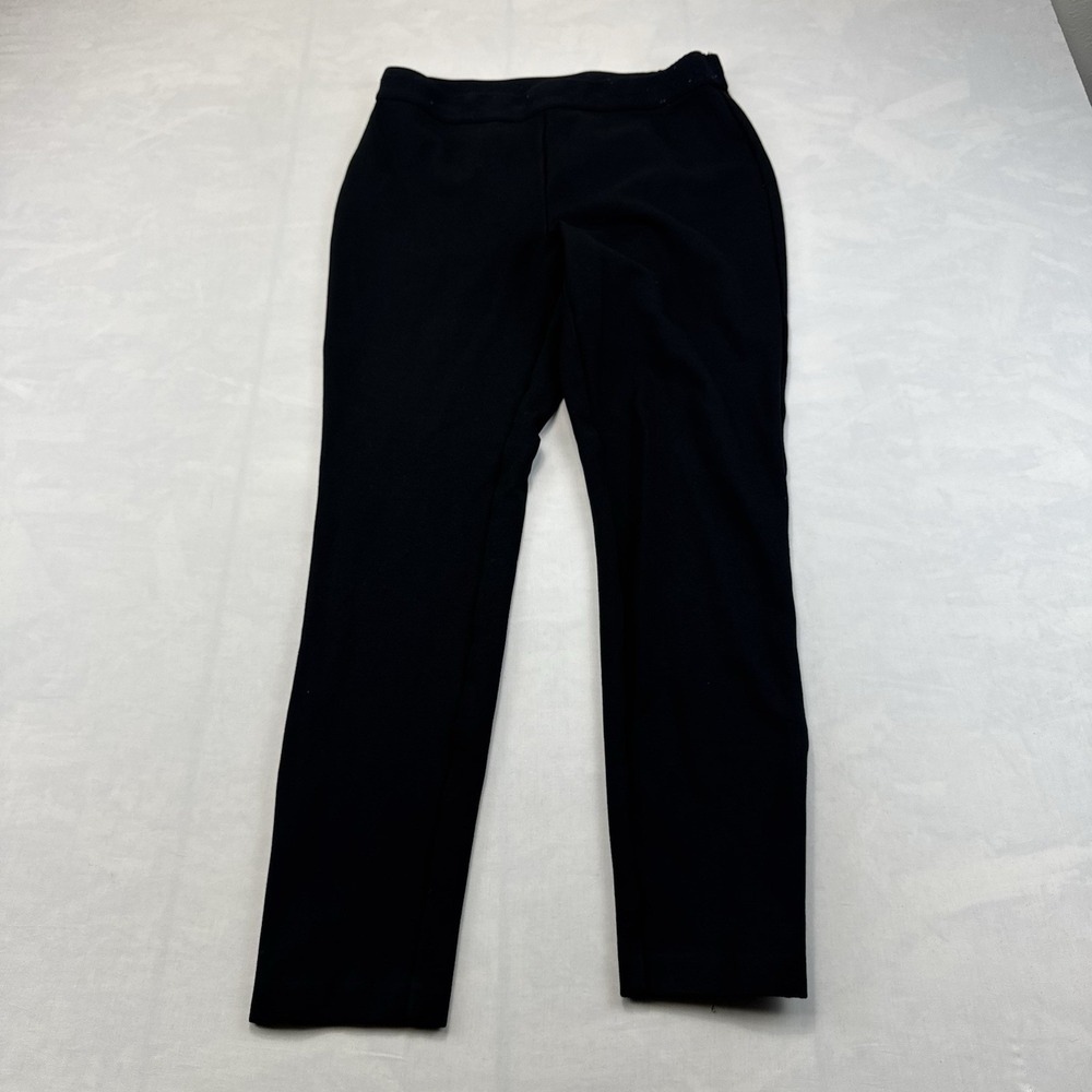 Talbots Womens Black Straight Leg Dress Pants Size 8 Career Work Stretch